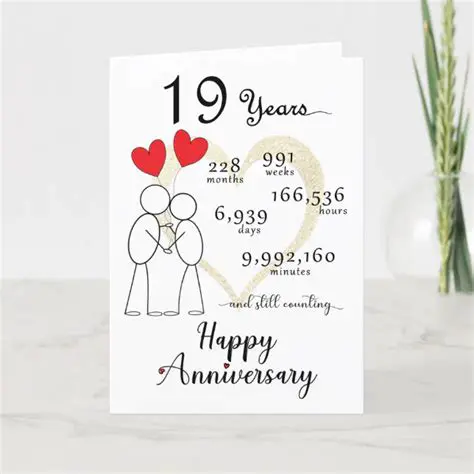19th Wedding Anniversary Invitation