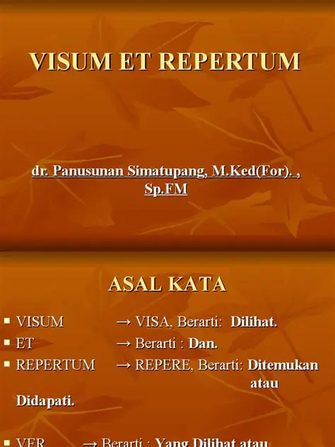 41 samples of visum et repertum