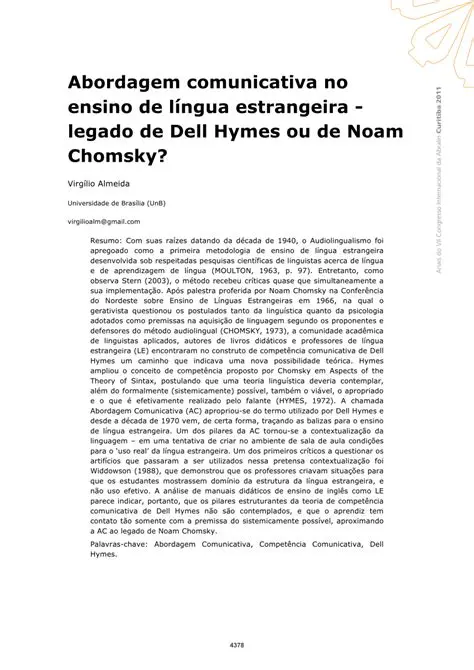 A abordagem comunicativa no ensino de linguagens