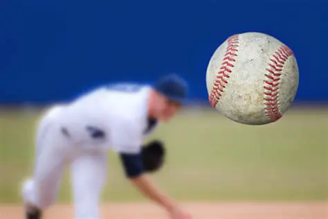 A Baseball Thrown by a Pitcher