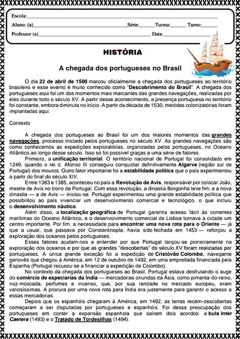 A chegada dos portugueses no Brasil