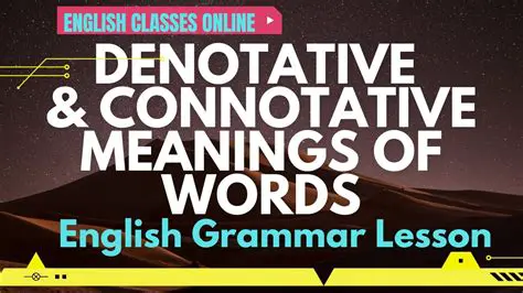 A Closer Look at the Possible Denotative Definitions