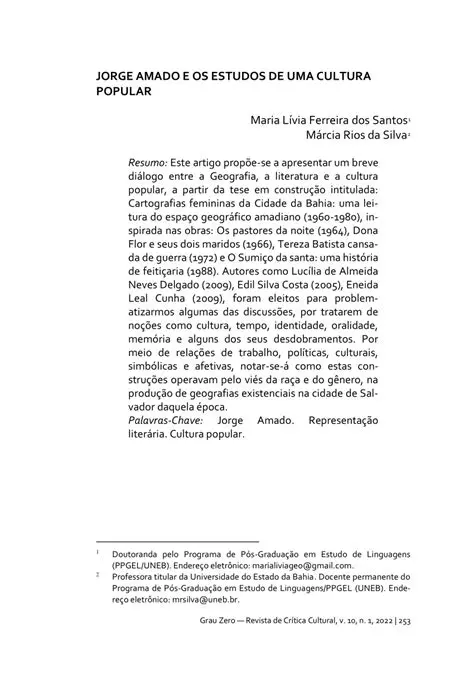 A Literatura e a Cultura Popular