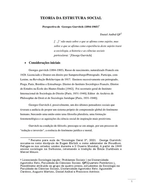 A Teoria da Estrutura Social