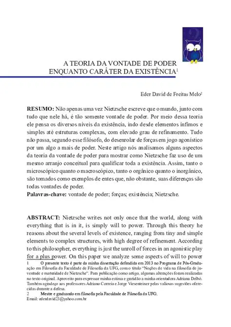 A Teoria da Vontade de Poder