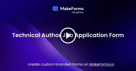 Access the Technical Author Application