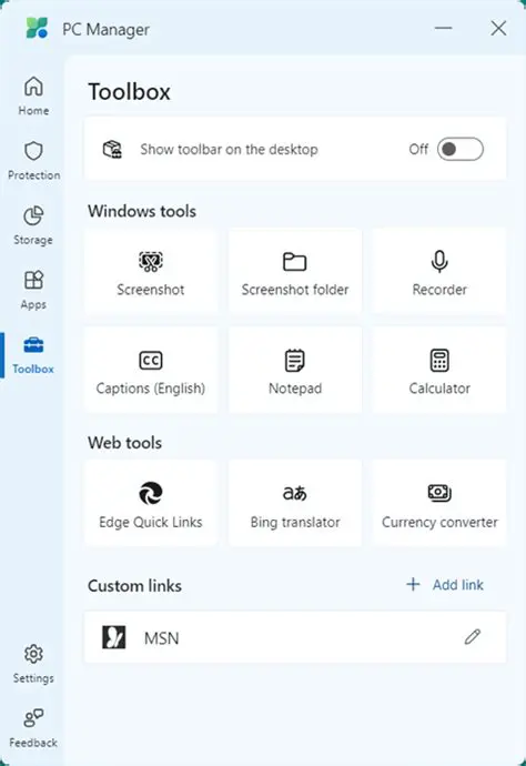 Accessing Windows Features and Tools