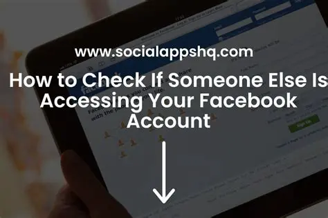 Accessing your Facebook account