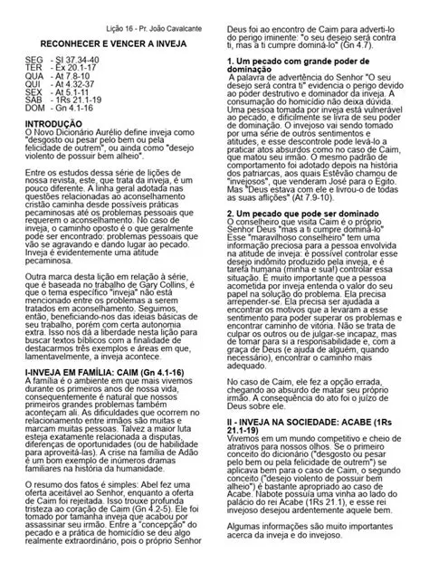 Aceitar e reconhecer a inveja