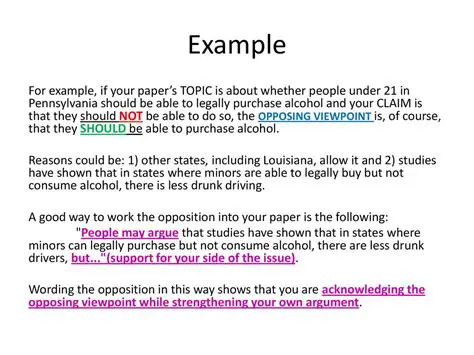 Acknowledging the opposing viewpoint