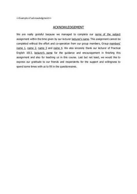 Acknowledgment of Guidance