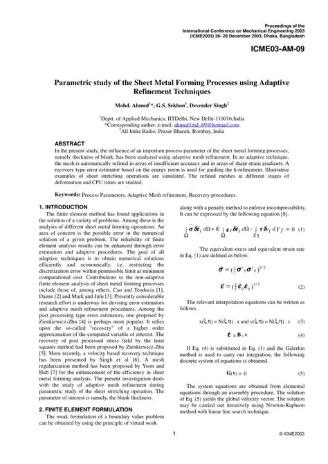 Adaptive Refinement Techniques