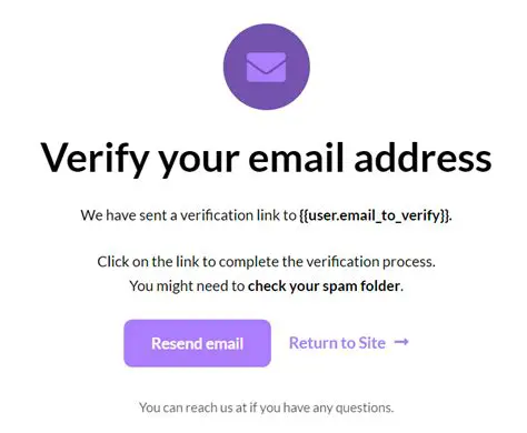Add a redirect link to the verification email