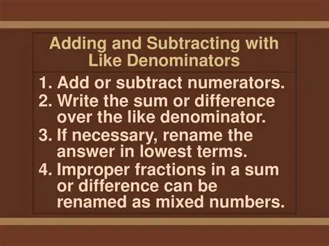 Add or Subtract Numerators