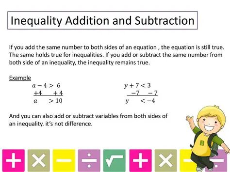 Add or subtract the same value to both sides of the inequality