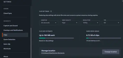 Adjustable Capture Settings