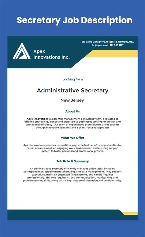 Administrative Secretary Job Description: Crafting the Perfect CV