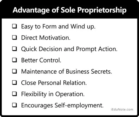 Advantages of a Sole Proprietorship