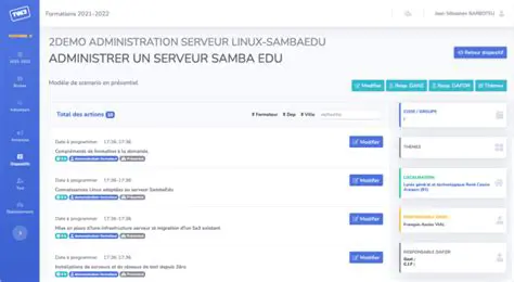 Afficher la liste des actions