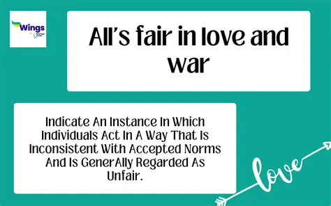All's Fair in Love and War: Exploring the Meaning, Origins, and Modern Relevance