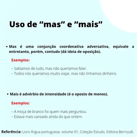 Alternativa em que o emprego de MAS e MAIS foi usado corretamente