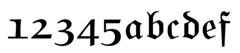 Alternative Fonts for Fraktur Numerals