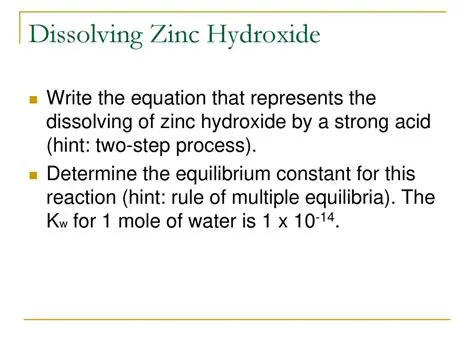 Alternative Methods of Dissolving Zinc Oxide