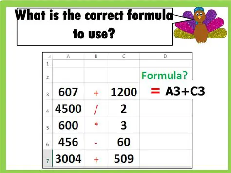 Always use the correct formula