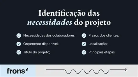 Analisem as necessidades do projeto