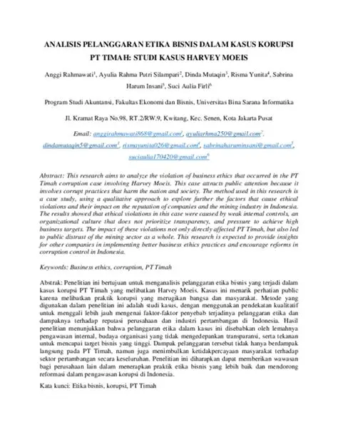 Analisis Kasus Harvey Moeis