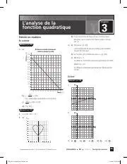 Analyse de la Fonction Quadratique