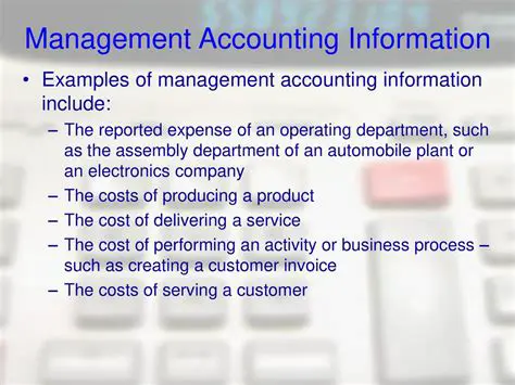 Analysis of Management Accounting Information
