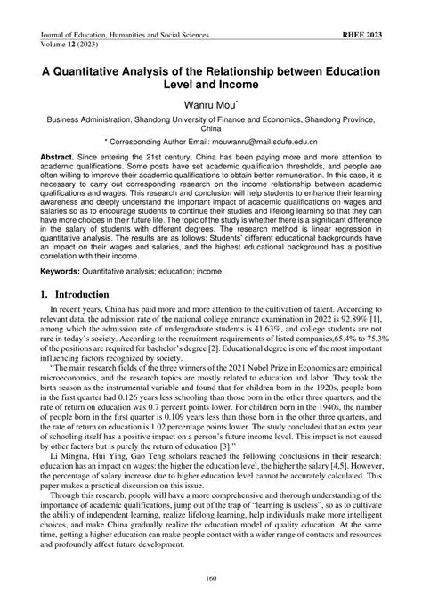 Analysis of the Relationship