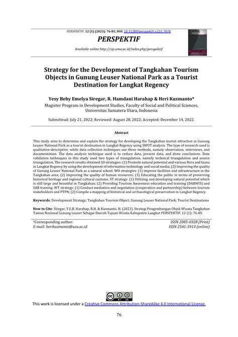 Analysis of the Role of Tangkahan Tourism Institutions