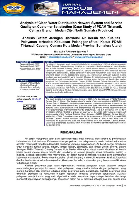 Analysis of Water Account Arrears in PDAM Tirtanadi HM Yamin Medan Branch