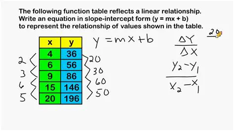 Analyzing the Data Table and Linear Equations