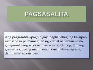 Ang Kahalagahan ng Malayang Pagsasalita