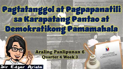 Ang Mahalaga ng Karapatang Pantao at Demokratikong Pamamahala sa Bansa