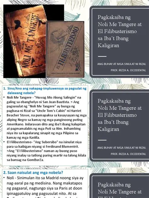 Ang Pagkakaiba ng Noli me Tangere