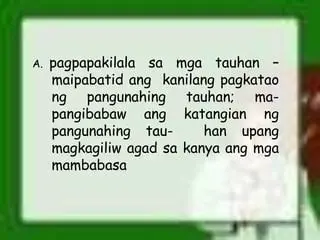 Ang Pagkatao ng mga Tauhan
