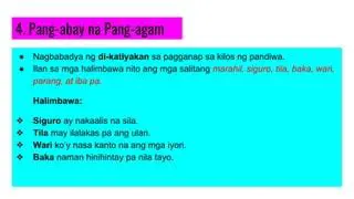 Ang Pang Abay na Pang Agam Wari