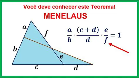Aplicarea teoremei lui Menelaus