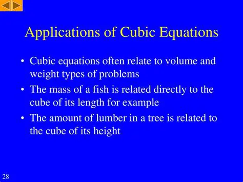 Applications of Cubic Equations