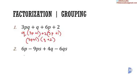 Applications of Factor by Grouping