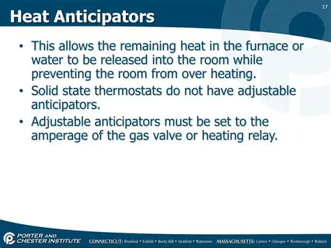 Applications of Heat Anticipators
