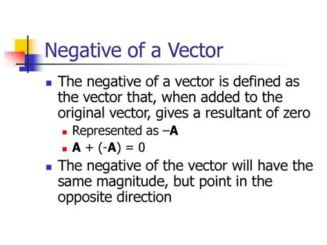 Applications of Negative Vectors