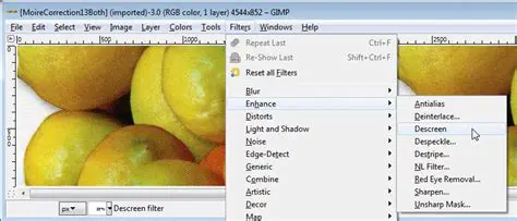 Apply the descreening effect