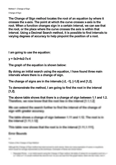 Applying the Change of Sign Rule