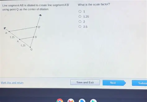 Applying the Dilation to Line Segment AB
