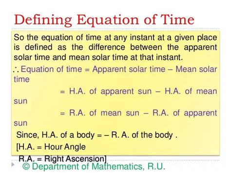 Applying the Equation of Time